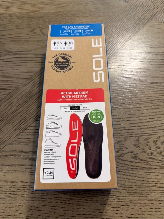 Accessories - SOLE Active Medium Insoles With Metpad  – Orthotic Arch Support Inserts M6W8
